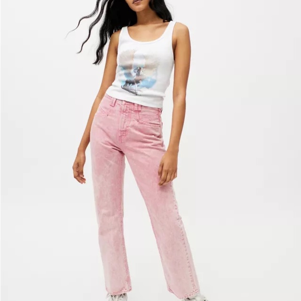 BDG Urban Outfitters Issa High-Waisted Cowboy Jean - Pink